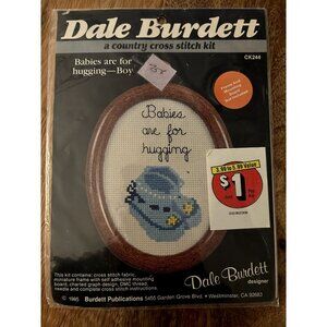Vintage Dale Burdett Cross Stitch Babies Are For Hugging Boy CK 244 Baby Shower